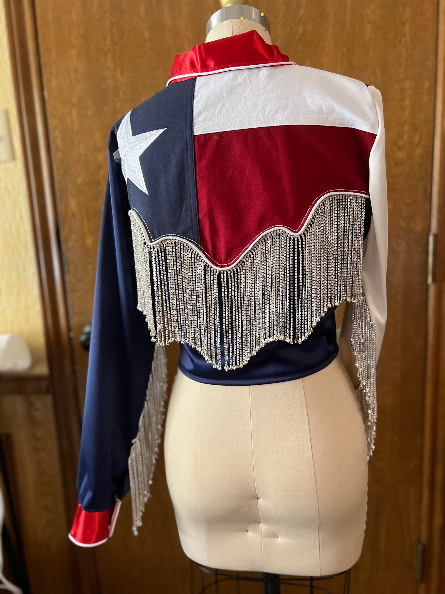 The Lone Star Pearl Snap Jacket - Cropped, Texas Flag