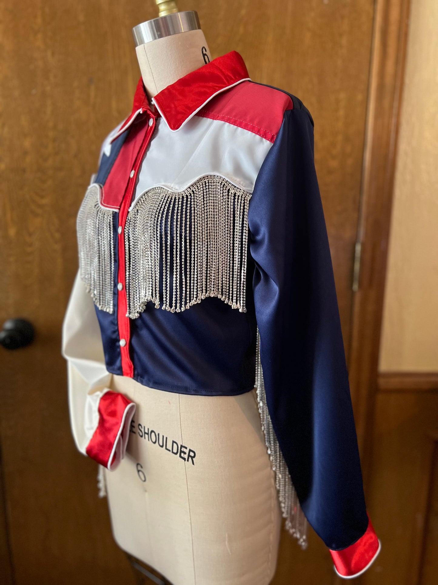 The Lone Star Pearl Snap Jacket - Cropped, Texas Flag