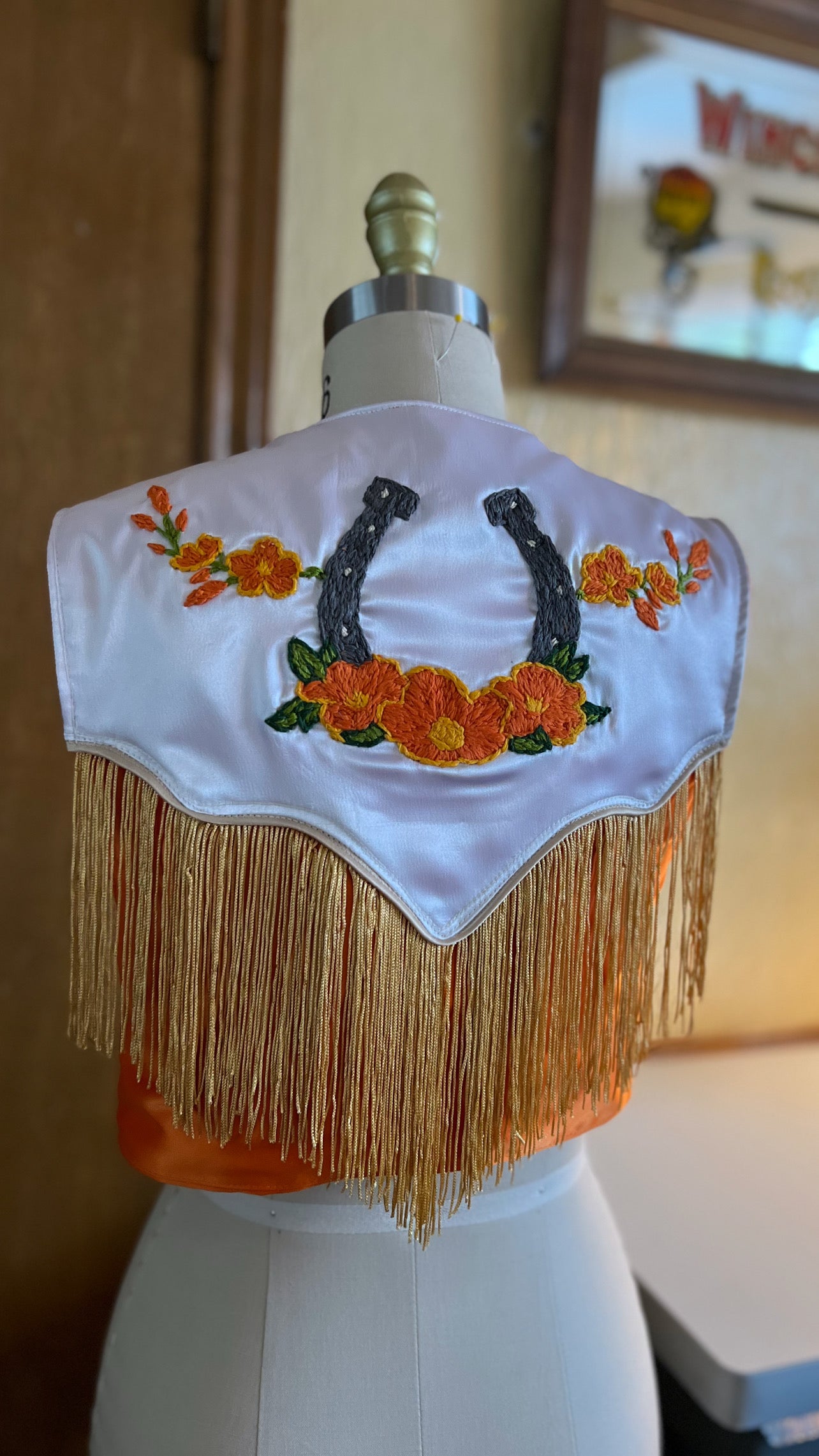 Vintage 50s 2024 Walls of Texas rodeo cowgirl vest and skirt fringe embroidered