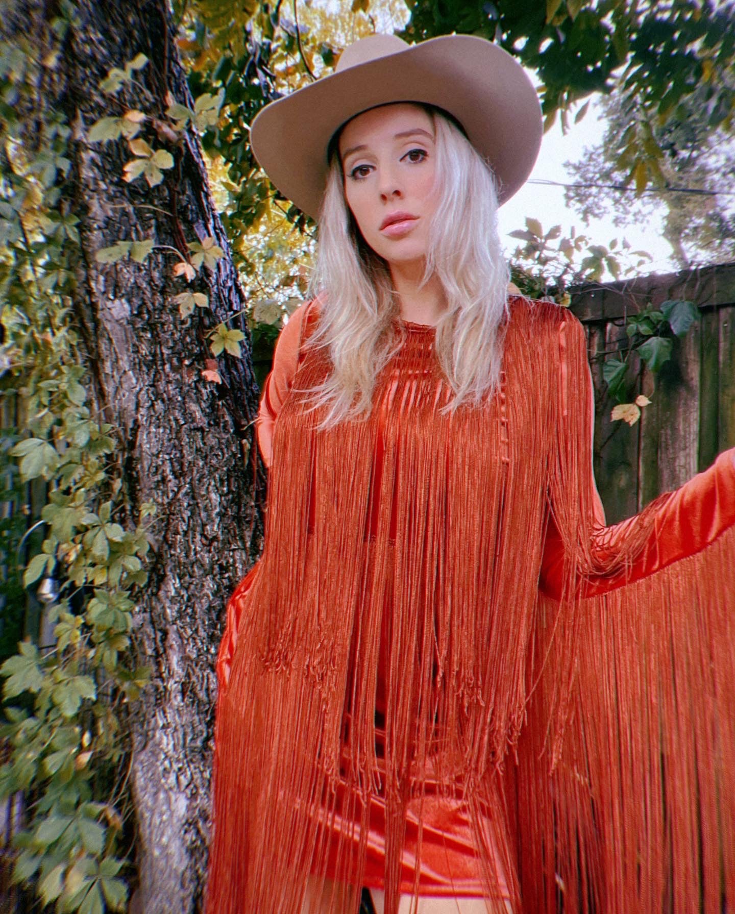 Long Red Fringe Dress