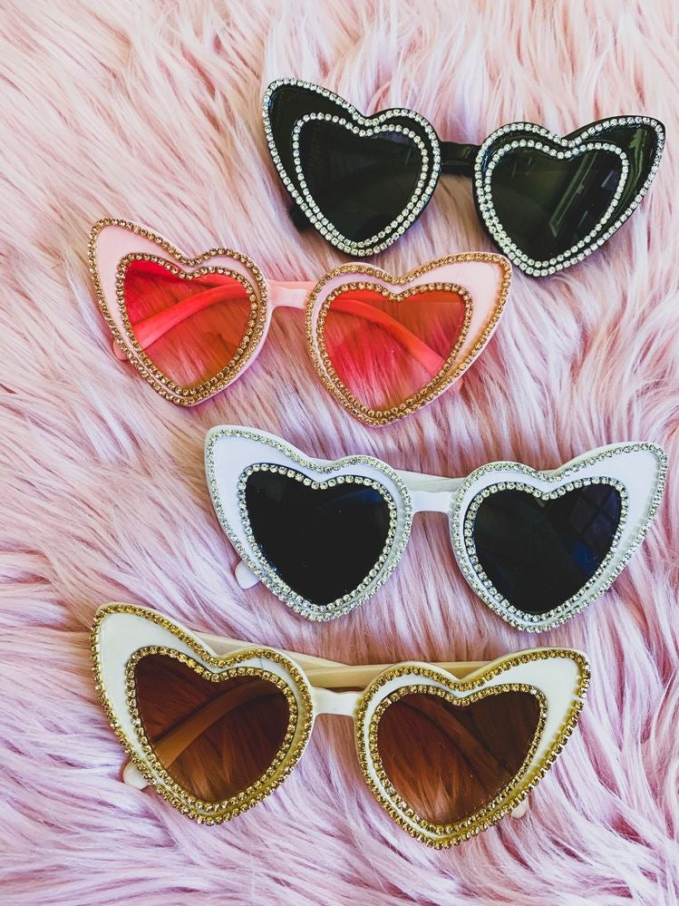 Retro heart shaped store sunglasses