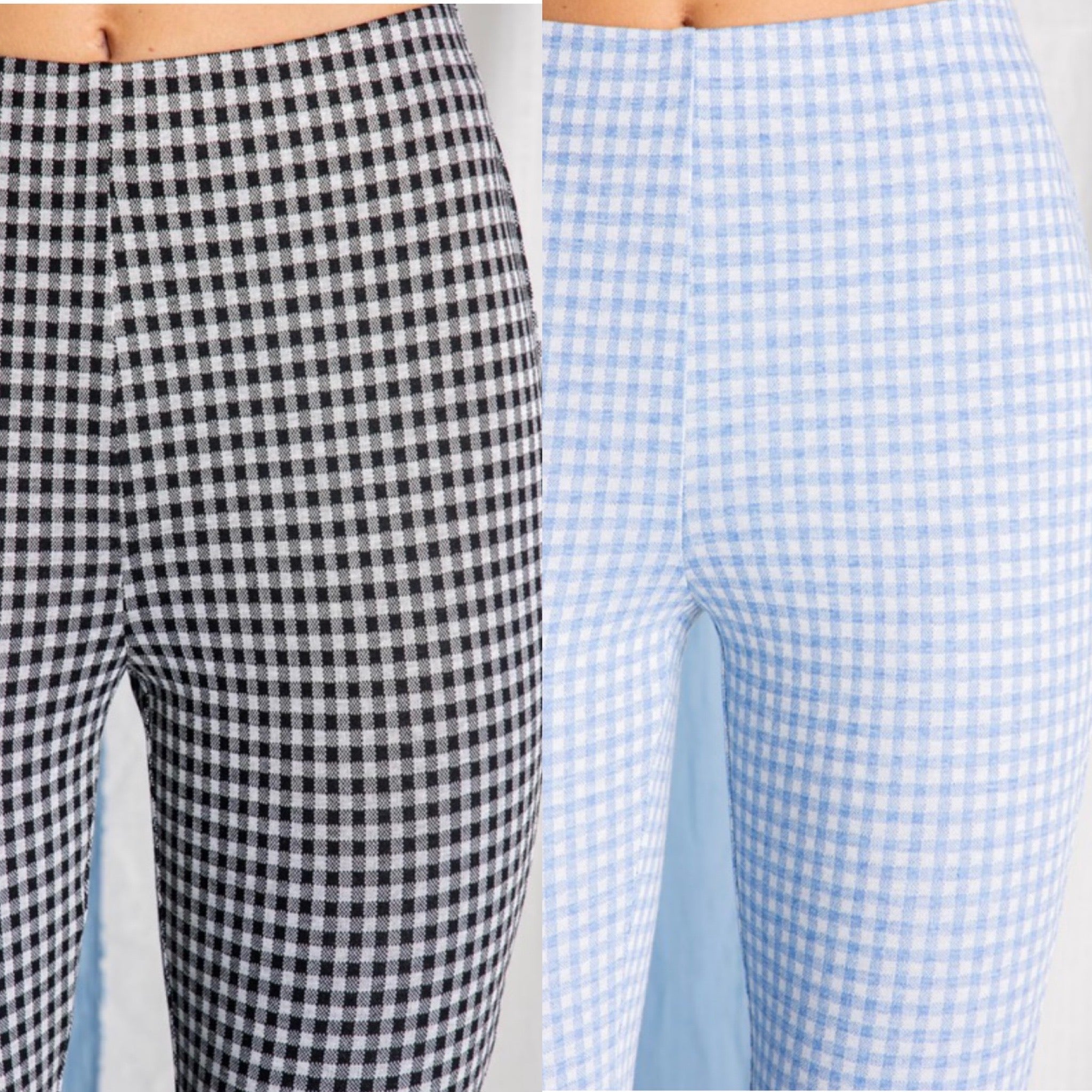 Blue hot sale gingham pants